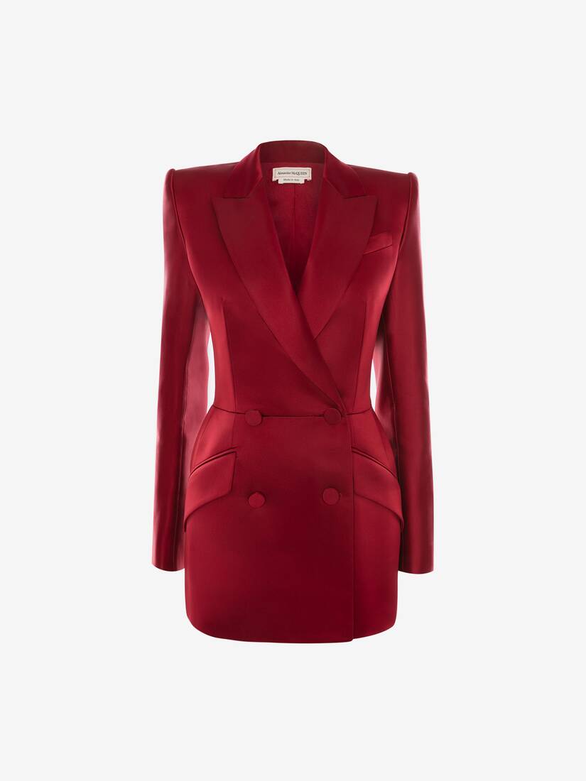 Chaquetas Alexander McQueen Double-Breasted Duchesse Mujer - Rojos - Mexico 783-BUICPE